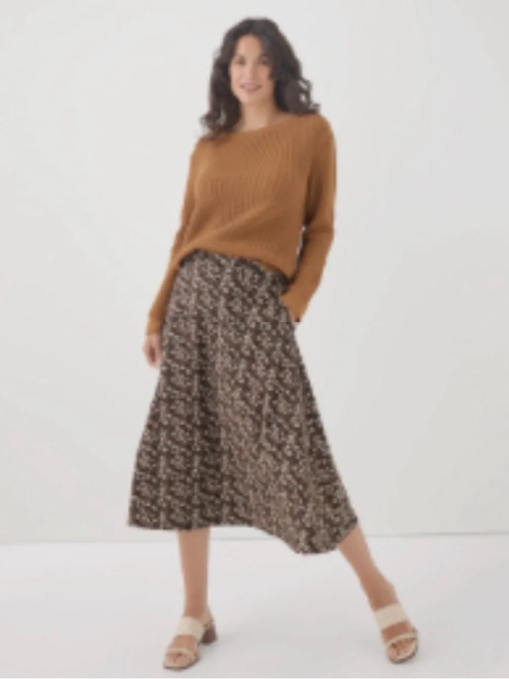 Pact Floral Fit and Flare Skirt